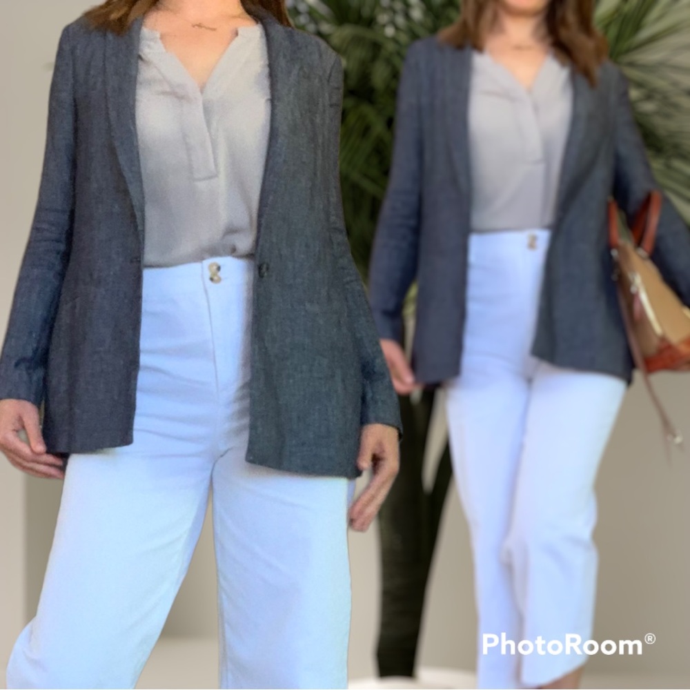 🔥CLEARANCE🔥 100% Linen Banana Republic Long Line Blazer